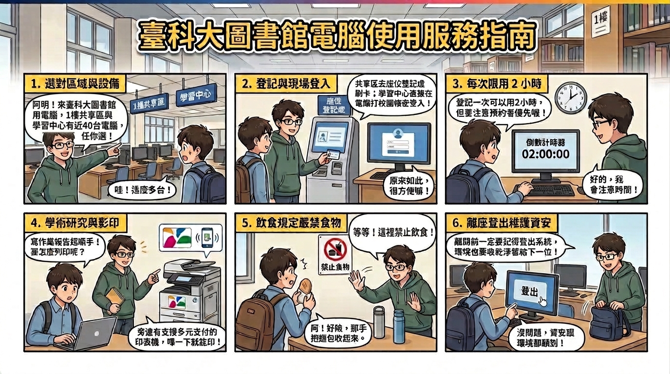 臺科大圖書館電腦使用服務指南